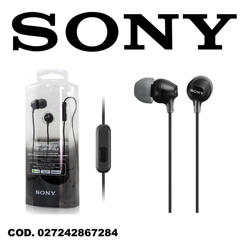 Sony Auricular Manos Libres Mdrex15ap Black - Celulares Ecuador