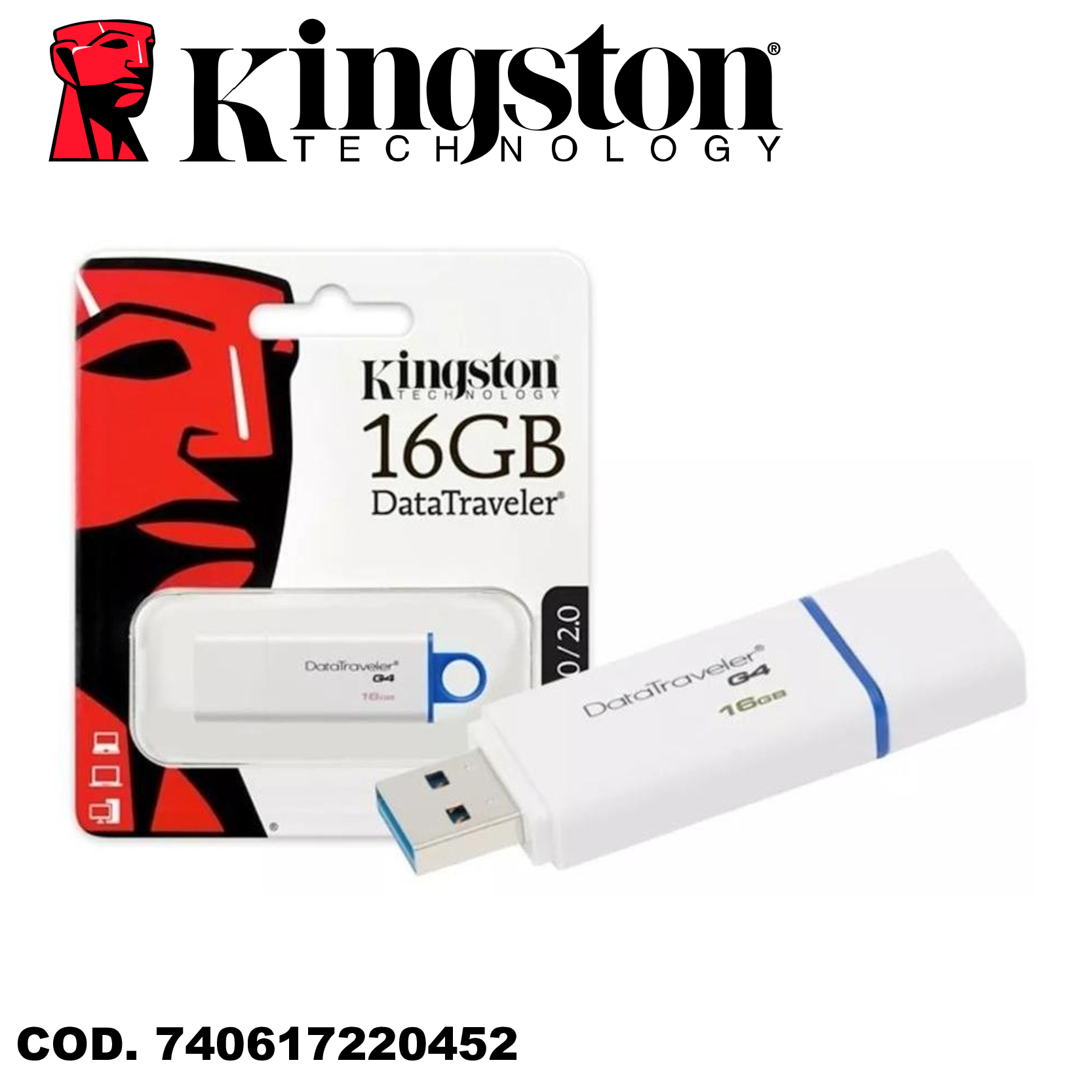 Cartas credenciales excepción Alaska Kingston USB Flash 16GB DTIG4 - Celulares Ecuador