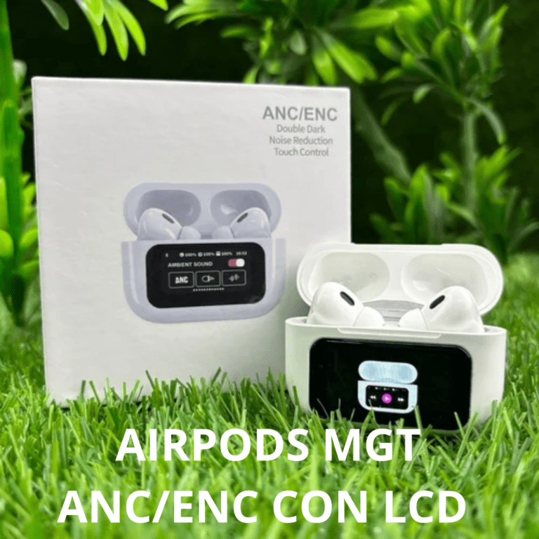 <p>AIRPODS MGT ANC/ENC CON LCD</p><p> </p><p> </p><p> </p><p style="text-align: center;"><a class="elementor-button elementor-button-link elementor-size-sm elementor-animation-grow" href="https://wa.link/e60etp"><span class="elementor-button-content-wrapper"><i class="ekommart-icon- ekommart-icon-whatsapp" aria-hidden="true"></i><span class="elementor-button-text">  MÁS INFORMACIÓN</span><br /></span></a></p><p style="text-align: center;"><a href="https://cellmania.shop/tienda/1/product/59818"><button class="btn btn-primary" type="button"><i class="fa fa-shopping-cart"></i>COMPRAR AHORA</button></a></p>