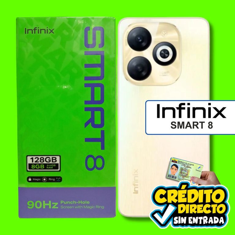 <p>CELULAR INFINIX SMART 8 * 128GB 4GB + 4GB RAM </p><p style="text-align: center;"><a class="elementor-button elementor-button-link elementor-size-sm elementor-animation-grow" href="https://wa.link/qm1yvz" target="_blank" rel="noopener"><span class="elementor-button-content-wrapper"><i class="ekommart-icon- ekommart-icon-whatsapp" aria-hidden="true"></i><br /><span class="elementor-button-text">MÁS INFORMACIÓN</span><br /></span></a></p><p style="text-align: center;"><a href="https://cellmania.shop/tienda/1/product/59787" target="_blank" rel="noopener"><button class="btn btn-primary" type="button"><i class="fa fa-shopping-cart"></i>COMPRAR AHORA</button></a></p>