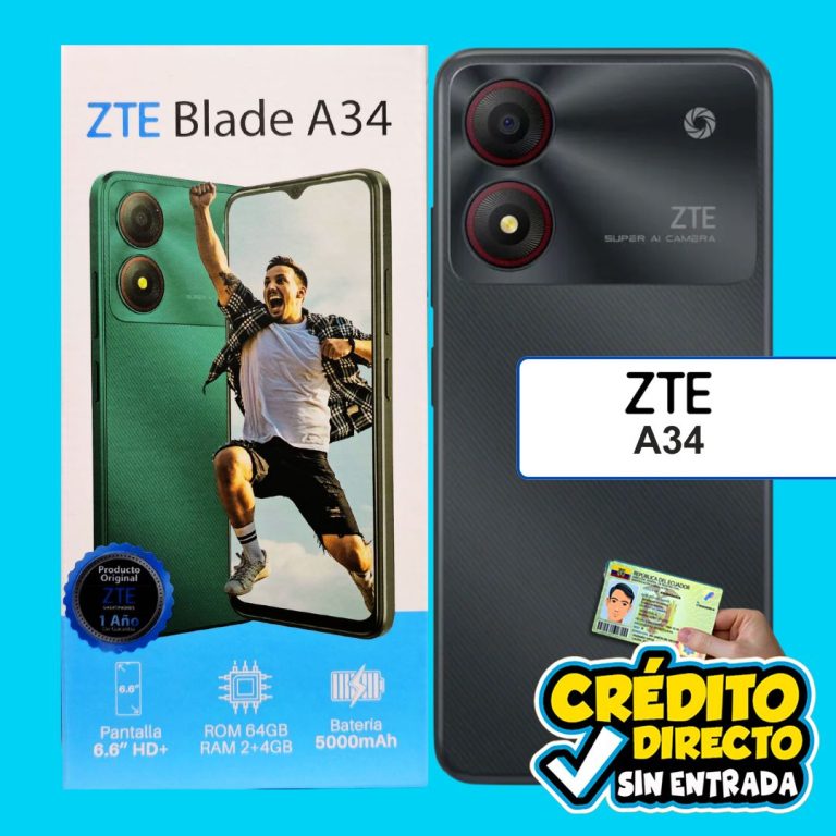 <p>CELULAR ZTE BLADE A34 * 64GB 2GB + 4GB RAM </p><p style="text-align: center;"><a class="elementor-button elementor-button-link elementor-size-sm elementor-animation-grow" href="https://wa.link/qm1yvz" target="_blank" rel="noopener"><span class="elementor-button-content-wrapper"><i class="ekommart-icon- ekommart-icon-whatsapp" aria-hidden="true"></i><br /><span class="elementor-button-text">MÁS INFORMACIÓN</span><br /></span></a></p><p style="text-align: center;"><a href="https://cellmania.shop/tienda/1/product/59787" target="_blank" rel="noopener"><button class="btn btn-primary" type="button"><i class="fa fa-shopping-cart"></i>COMPRAR AHORA</button></a></p>